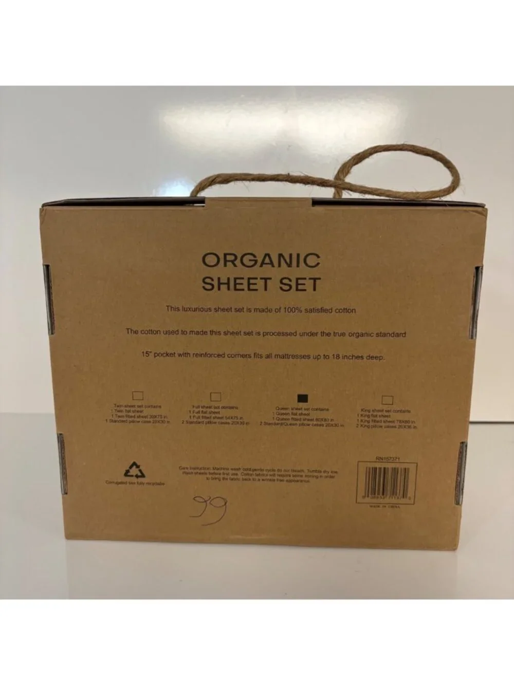 Tree Organic 2800 Thread Count Queen Sheet Set 4 pc Dark Green Organic Cotton